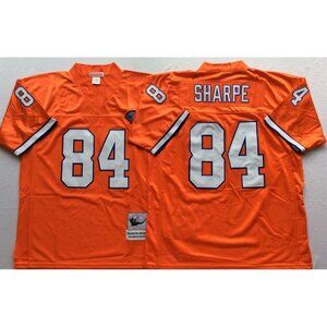 Shannon Sharpe Orange Stitched Jersey Choose for Mens Youths